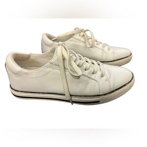 Kenneth Cole New York Women’s White Leather Kam Stripe Lace‎ Up Sneakers Size 7